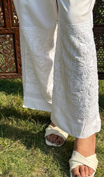 Load image into Gallery viewer, Women&#39;s Lakhnavi Handcrafted Cotton Chikankari Palazzo - HONC0254873
