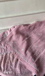 将图像加载到图库查看器中， Women's Lakhnavi Handcrafted Mul Chanderi Unstitched Kurta And Dupatta Set- HONC0362576