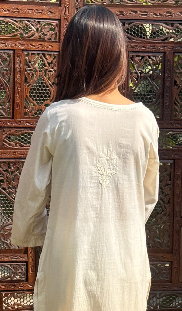 Women's Lucknowi Handcrafted Cotton Chikankari Kurti - HONC0162976