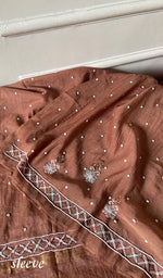 Load image into Gallery viewer, Nitara Women's Lakhnavi Handcrafted Mul Chanderi Unstitched Chikankari Full Suit - HONC0362601