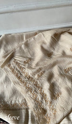 Load image into Gallery viewer, Women's Lakhnavi Handcrafted Unstitched Munga Silk Chikankari Kurta And Dupatta Set- HONC0341511