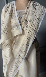 Load image into Gallery viewer, Women&#39;s Lakhnavi Handcrafted  Tissue Chanderi Chikankari Saree - HONC0304301
