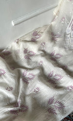 Load image into Gallery viewer, Women's Lakhnavi Handcrafted Unstitched Mul Chanderi Kurta And Dupatta Set - HONC0319478