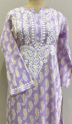 Load image into Gallery viewer, Sona Women&#39;s Lucknowi Handcrafted Cotton Chikankari Kurti - HONC0203595
