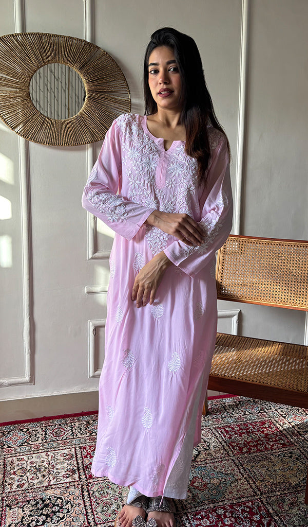 Reet Women's Lucknowi Handcrafted Cotton Chikankari Kurti - HONC0212049