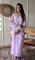 Reet Women's Lucknowi Handcrafted Cotton Chikankari Kurti - HONC0212049