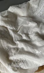 将图像加载到图库查看器中， Women's Lakhnavi Handcrafted Mul Chanderi Unstitched Kurta And Dupatta Set- HONC0267147