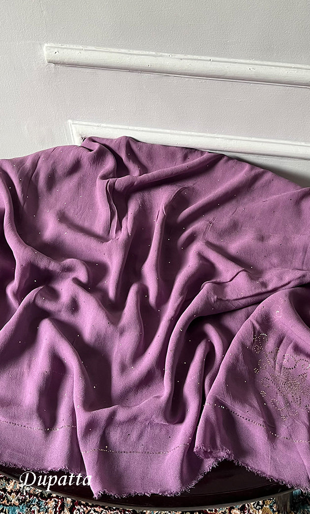 Women's Lucknowi Handcrafted Viscose Georgette Unstitched Chikankari Suit Material - HONC0336841