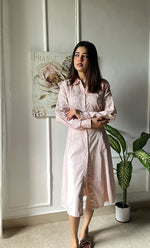 Load image into Gallery viewer, Niyat Women&#39;s Lucknowi Handcrafted Cotton Chikankari Long Dress - HONC0308850
