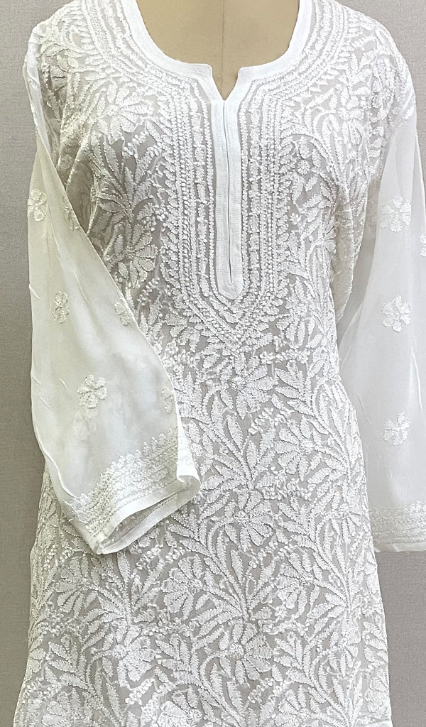 Women's Lucknowi Handcrafted Viscose Georgette Chikankari Top - HONC0199690