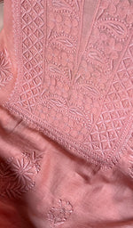 Load image into Gallery viewer, Women&#39;s Lakhnavi Handcrafted Chanderi Silk Chikankari Full Suit Material - HONC0196250
