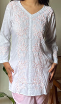 Nasrin Women's Lakhnavi Handcrafted Modal Cotton Chikankari Top - HONC0276627
