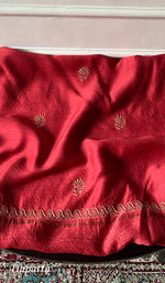 Load image into Gallery viewer, Women's Lakhnavi Handcrafted Unstitched Munga Silk Chikankari Kurta And Dupatta Set- HONC0357038