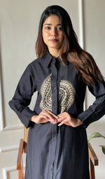 Load image into Gallery viewer, Women&#39;s Lucknowi Handcrafted Cotton Chikankari Dress - HONC0301613

