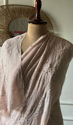Load image into Gallery viewer, Women's Lakhnavi Handcrafted Viscose Georgette Chikankari Saree - HONC0317909