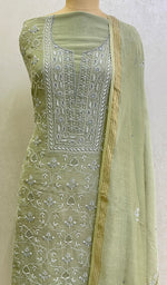 Load image into Gallery viewer, Women&#39;s Lakhnavi Handcrafted Mul Chanderi Kurta And Dupatta Set- HONC0128669
