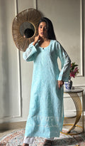 Aparna Women's Lakhnavi Handcrafted Cotton Chikankari Kurti - HONC0343822