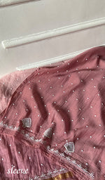 Load image into Gallery viewer, Jazba Women's Lakhnavi Handcrafted Mul Chanderi Unstitched Kurta And Dupatta Set - HONC0495494