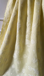 将图像加载到图库查看器中， Women&#39;s Lakhnavi Handcrafted Cotton Chikankari Saree - HONC0188920
