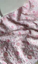 Load image into Gallery viewer, Women&#39;s Lakhnavi Handcrafted Maheshwari Mul Chanderi Unstitched Kurta And Dupatta Set- HONC0312961
