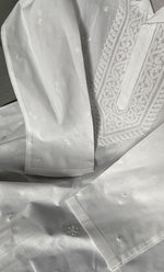 Load image into Gallery viewer, Men&#39;s Lucknowi Handcrafted Cotton Chikankari Kurta - HONC0289319
