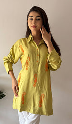 Load image into Gallery viewer, Aamna Women's Lakhnavi Handcrafted Cotton Chikankari Top - HONC0325808