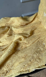 将图像加载到图库查看器中， Women&#39;s Lakhnavi Handcrafted Mul Chanderi Semi - stitched Kurta And Dupatta Set- HONC0294465
