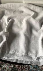 Load image into Gallery viewer, Women's Lakhnavi Handcrafted Unstitched Cotton Chikankari Kurta Dupatta Set - HONC0326100