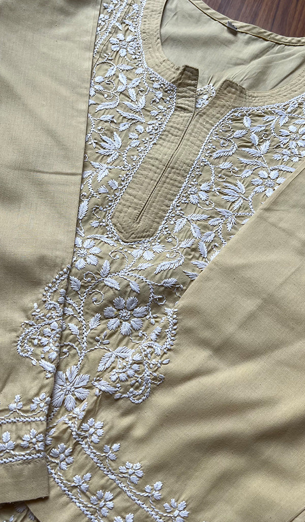 Women's Lucknowi Handcrafted Cotton Chikankari Kurti - HONC0301009