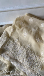 将图像加载到图库查看器中， Women's Lakhnavi Handcrafted Cotton Unstitched Chikankari Suit Material - HONC0367380