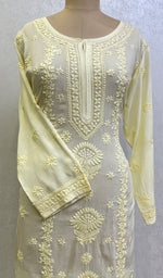 Load image into Gallery viewer, Women&#39;s Lucknowi Handcrafted Modal Cotton Chikankari Kurti - HONC0136237
