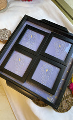 将图像加载到图库查看器中， Chikankari Tray with Four Coasters - HONC0177533
