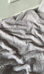 Load image into Gallery viewer, Women's Lakhnavi Handcrafted Pure Silk Georgette Semi - Stitched Chikankari Kurta And Dupatta Set - HONC0323529