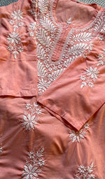 将图像加载到图库查看器中， Women&#39;s Lucknowi Handcrafted Cotton Chikankari Kurti - HONC0301016
