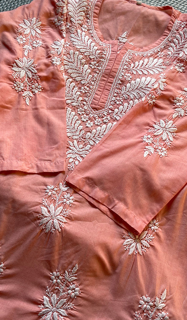 Women's Lucknowi Handcrafted Cotton Chikankari Kurti - HONC0301016