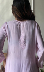 Load image into Gallery viewer, Rooh Women&#39;s Lucknowi Handcrafted Modal Cotton Chikankari Kurti - HONC0264937
