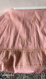 Load image into Gallery viewer, Women's Lakhnavi Handcrafted Chanderi Silk Unstitched Chikankari Full Suit - HONC0342149