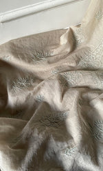 Load image into Gallery viewer, Women's Lakhnavi Handcrafted Mul Chanderi Unstitched Chikankari Full Suit Material - HONC0319537