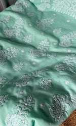 将图像加载到图库查看器中， Women&#39;s Lakhnavi Handcrafted Unstitched Cotton Chikankari Suit Material - HONC0285043
