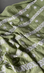 将图像加载到图库查看器中， Women&#39;s Lucknowi Handcrafted Kota Cotton Chikankari Unstitched Kurta And Dupatta Set - HONC0312640
