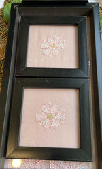 将图像加载到图库查看器中， Handcrafted Chikankari Tray with Two Coasters – Wooden Frame - HONC0254752
