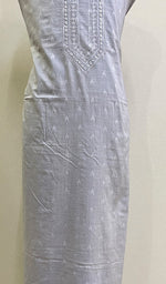 将图像加载到图库查看器中， Lucknowi Handcrafted Cotton Chikankari Unstitched Men&#39;s Kurta Fabric - HONC0228256
