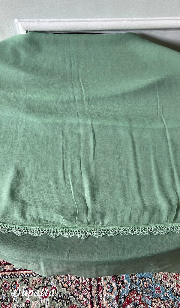 Women's Lakhnavi Handcrafted Cotton Unstitched Chikankari Suit Material - HONC0360794