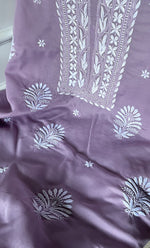 将图像加载到图库查看器中， Women&#39;s Lakhnavi Handcrafted Cotton Chikankari Unstitched Kurti Fabric - HONC0318768
