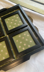 将图像加载到图库查看器中， Chikankari Tray with Four Coasters - HONCO295536

