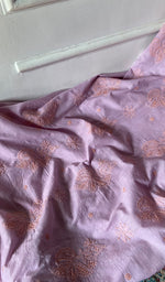 Load image into Gallery viewer, Women's Lakhnavi Handcrafted Cotton Unstitched Chikankari Suit Material - HONC0358200