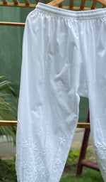Load image into Gallery viewer, Women&#39;s Lucknowi Handcrafted Cotton Chikankari Pant - HONC0281326
