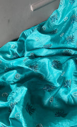 Load image into Gallery viewer, Women&#39;s Lakhnavi Handcrafted Tussar Silk Chikankari Kurta And Dupatta Set - HONC0245856

