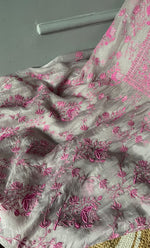 Load image into Gallery viewer, Women&#39;s Lakhnavi Handcrafted Pure Organza Chikankari Unstitched Kurta And Dupatta Set- HONC0294919
