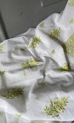 Load image into Gallery viewer, Women&#39;s Lakhnavi Handcrafted Mul Chanderi Unstitched Kurta And Dupatta Set- HONC0311231
